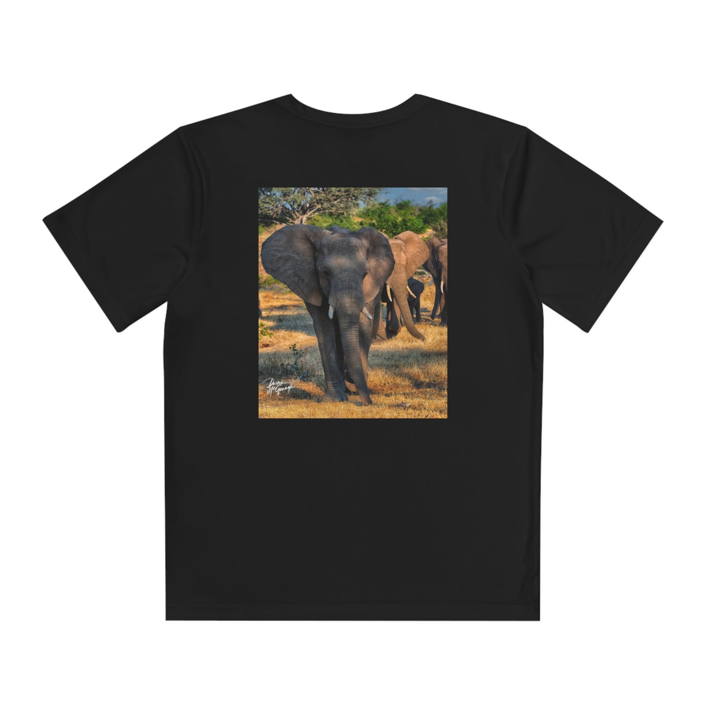 Youth Competitor Tee with Fine Art Image Elephant Family by Enjoy Nature