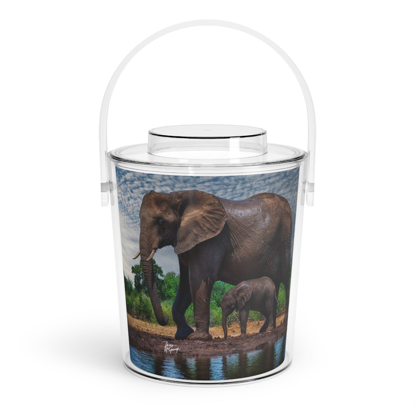 Enjoy Nature Elephant Baby with Mom Insulated Ice Bucket