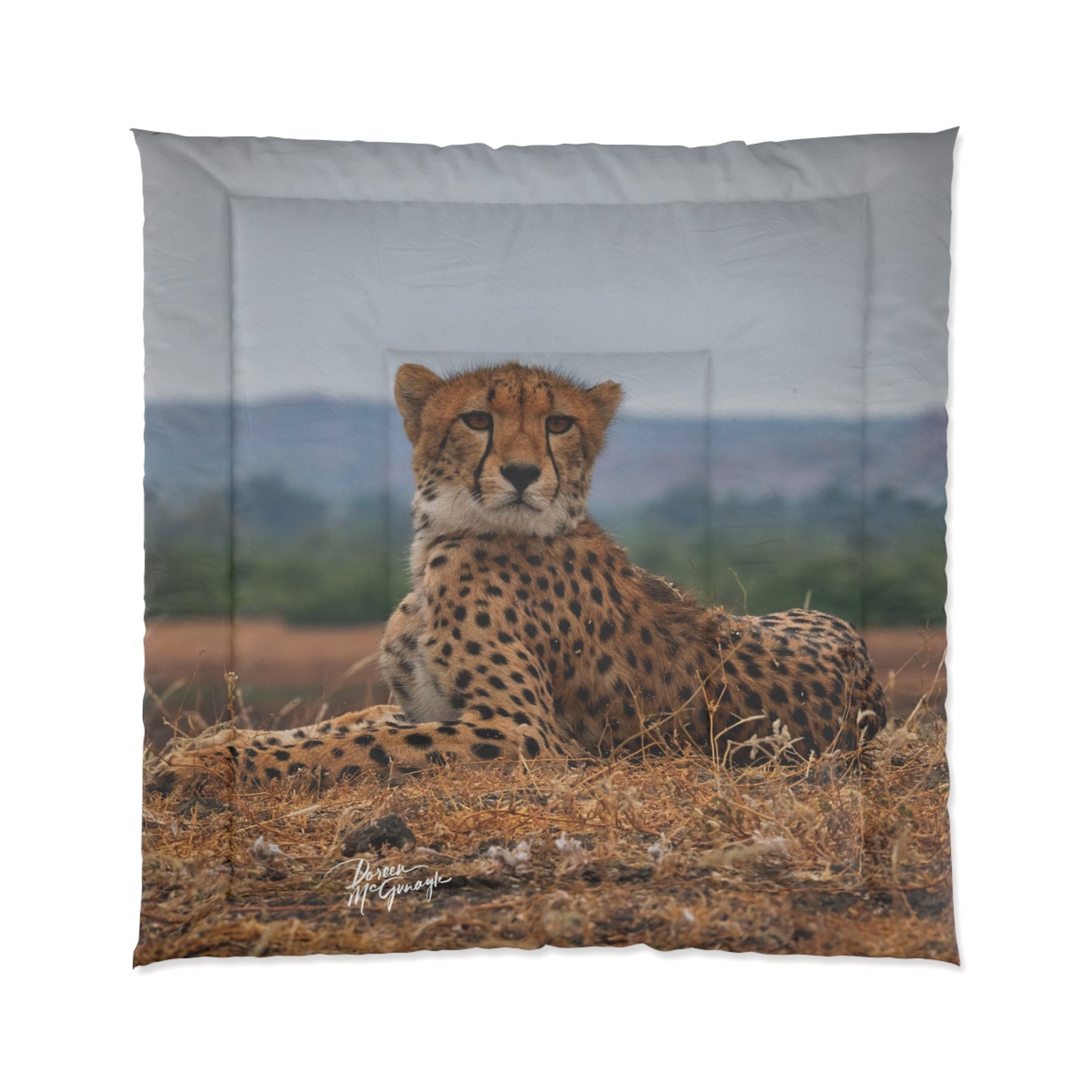 Cheetah Portrait Comforter by Enjoy Nature