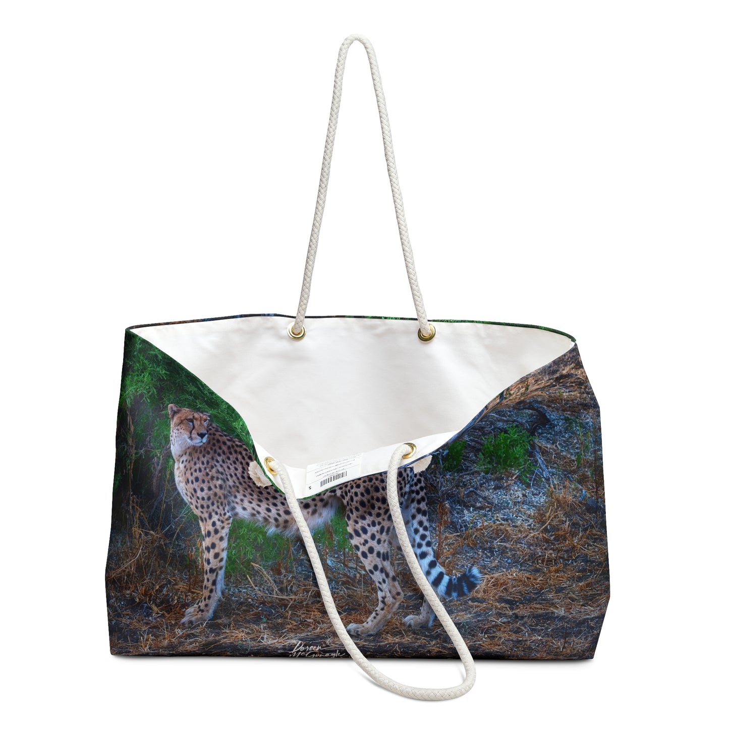 Weekender Tote Bag: Cheetah Stand by Enjoy Nature