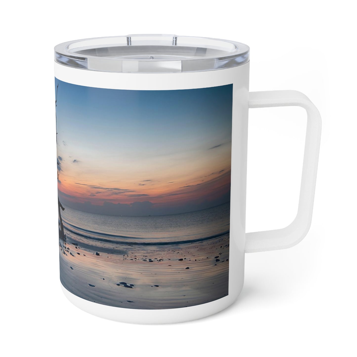 Eco friendly, Coastal Morning Sunrise on Jekyll Island 10 oz Insulated Travel Mug