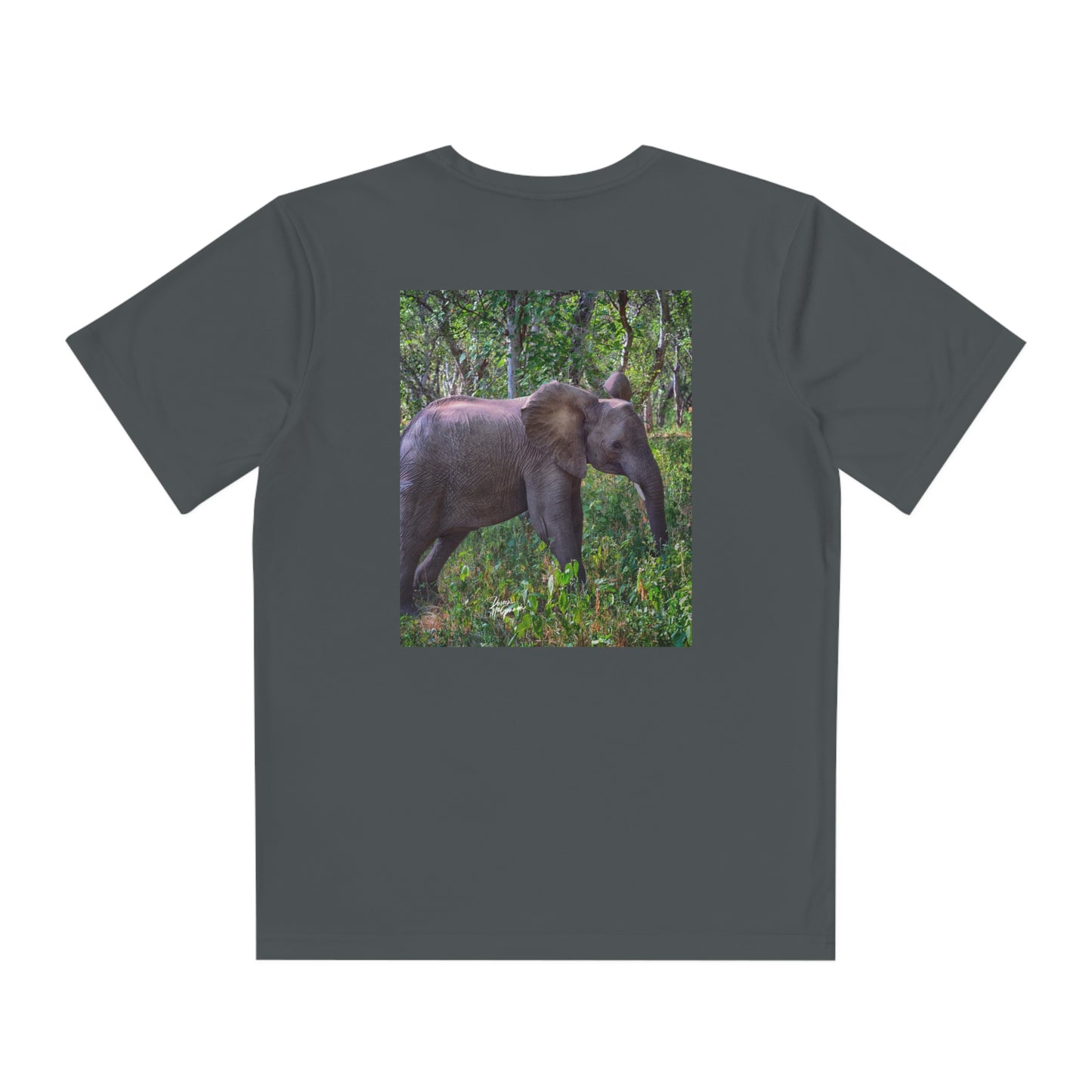 Youth Competitor Tee with Fine Art Image Baby Elephant in Forest by Enjoy Nature