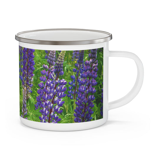 Enamel Camping Mug, Maine Wild Lupines