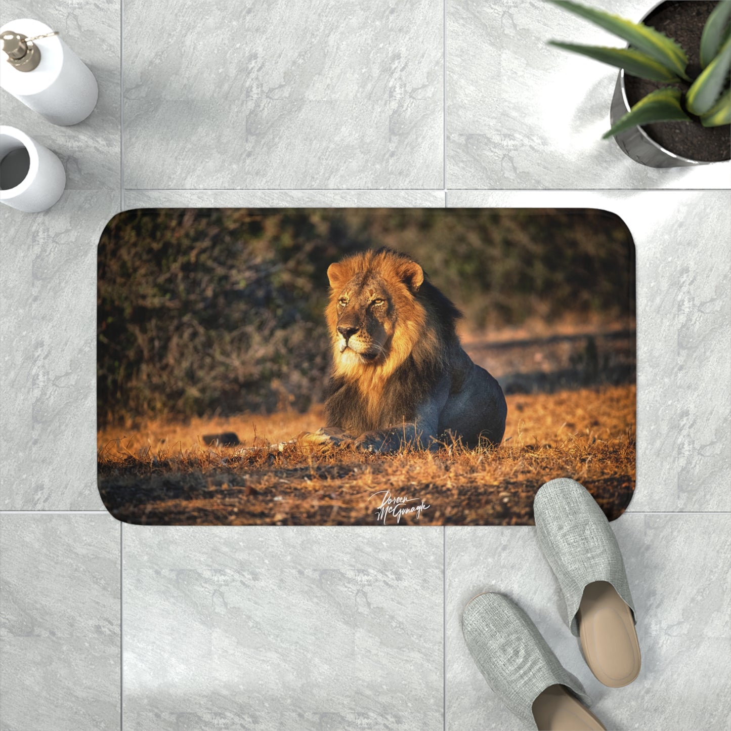 Lion King of Jungle Memory Foam Bath Mat from Enjoy Nature