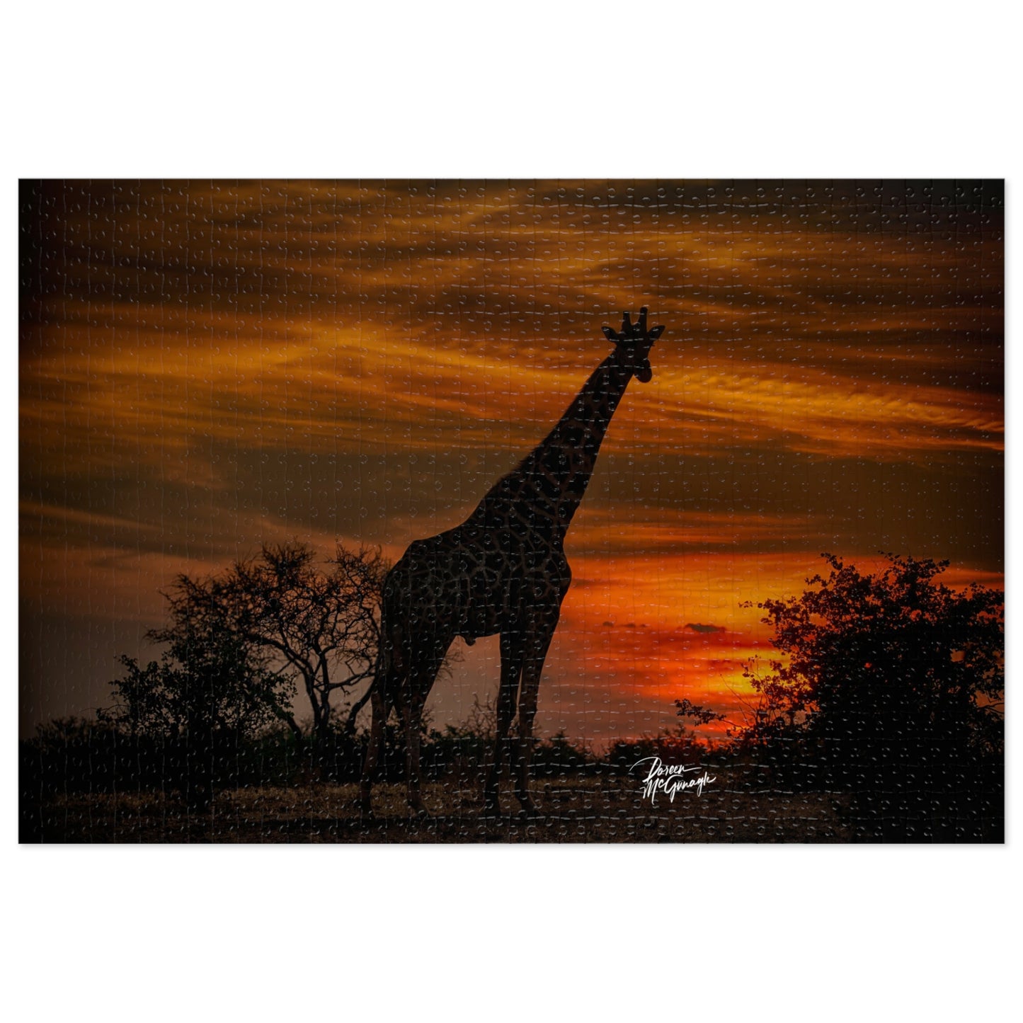 Forest Giraffe at Sunset Jigsaw Puzzle by Enjoy Nature