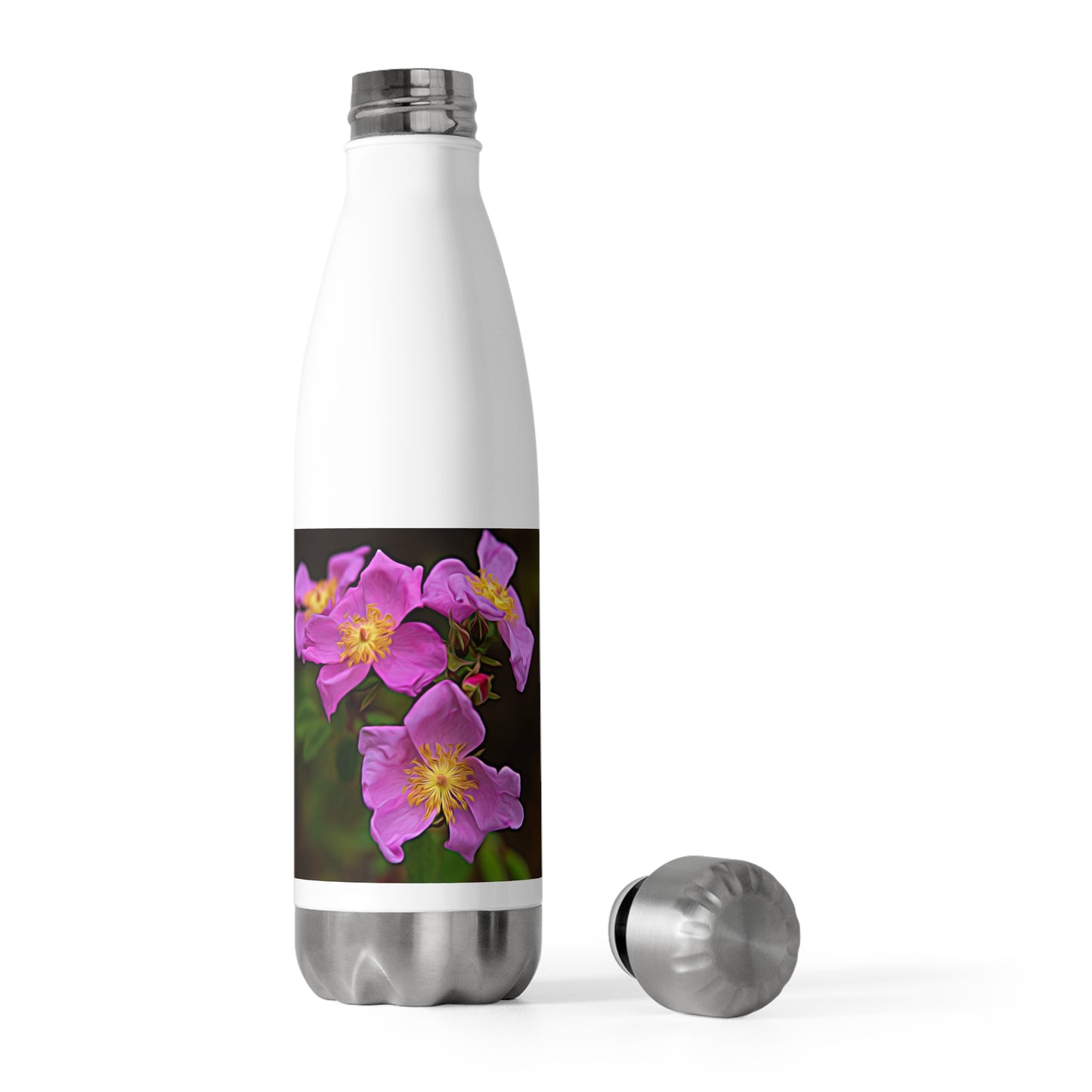 Eco friendly water bottle Enchanted Elegance Wild Flowers,20oz insulated water bottle