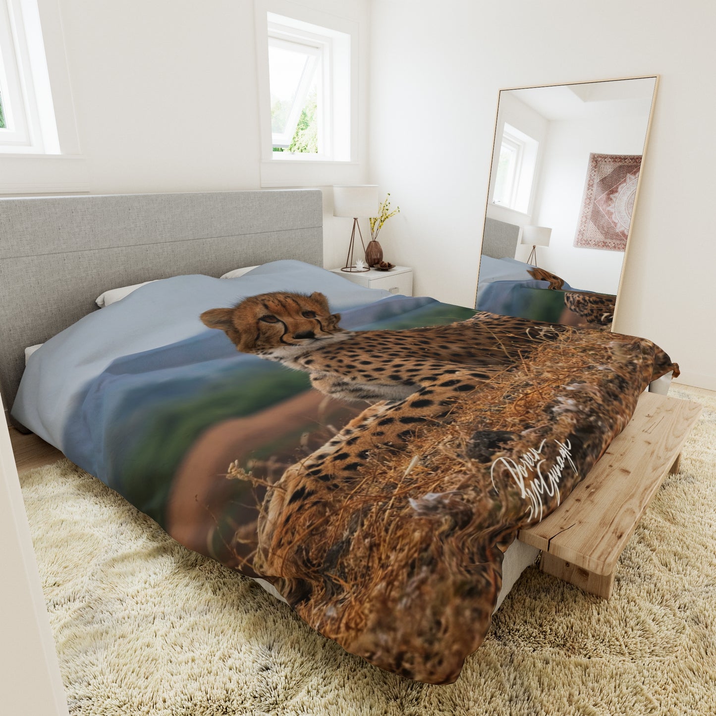 Enjoy Nature Cheetah Portrait Duvet Cover