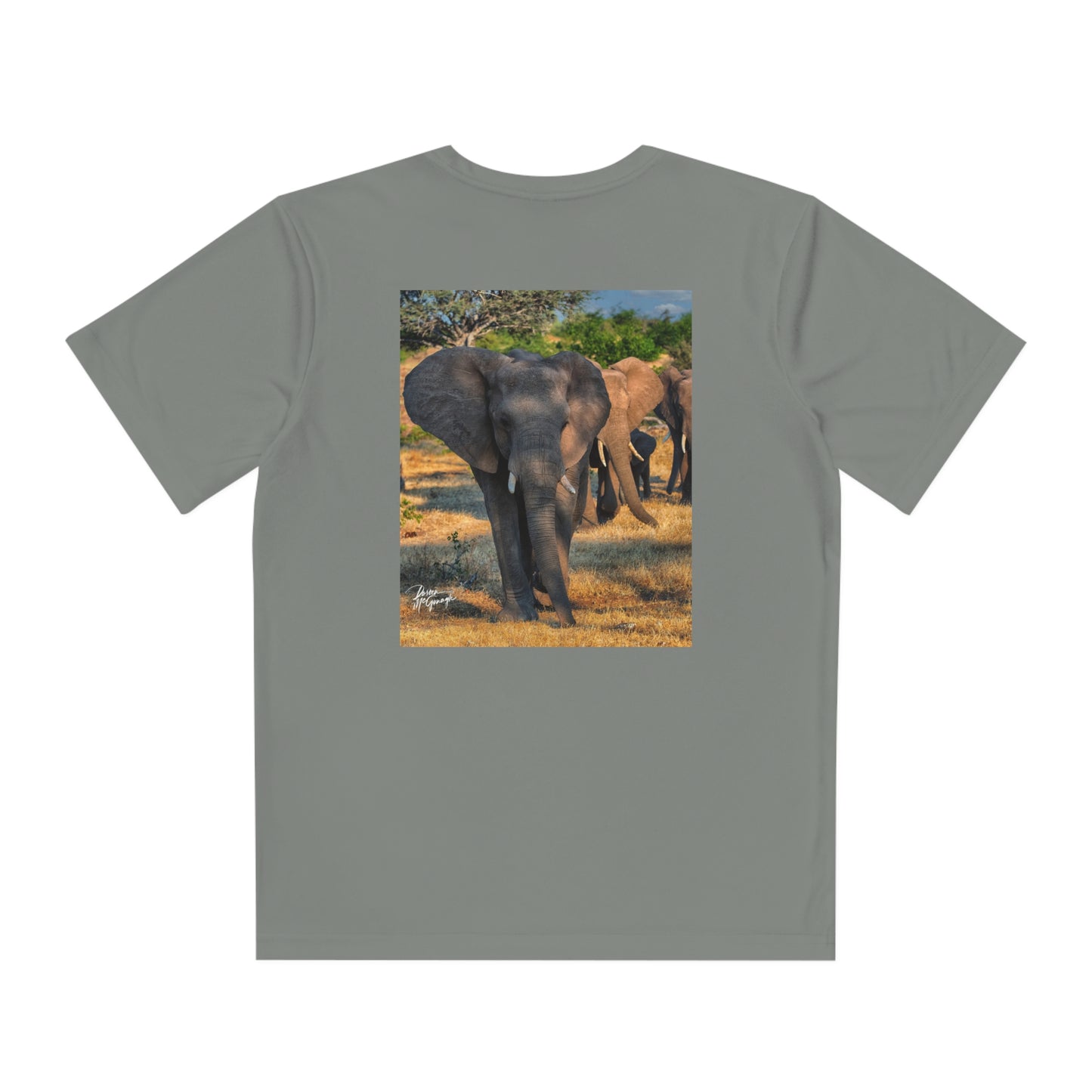 Youth Competitor Tee with Fine Art Image Elephant Family by Enjoy Nature