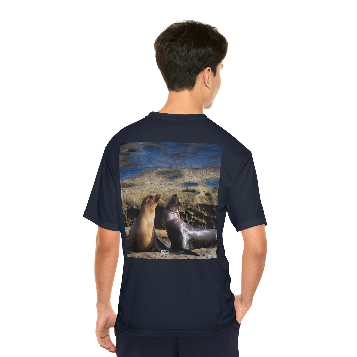 Playful Serenade Sea Lion Men's Performance T-Shirt