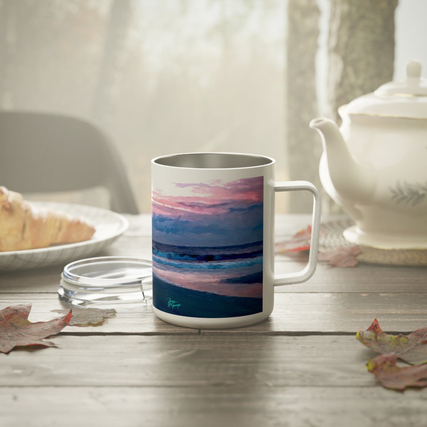 Eco friendly, Cotton Candy Sunrise, 10oz Insulated Travel Mug