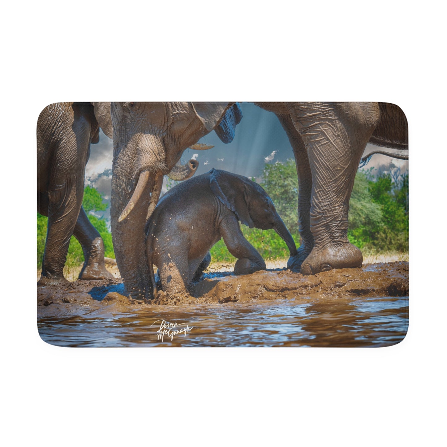 Baby Elephant Walk Memory Foam Bath Mat from Enjoy Nature