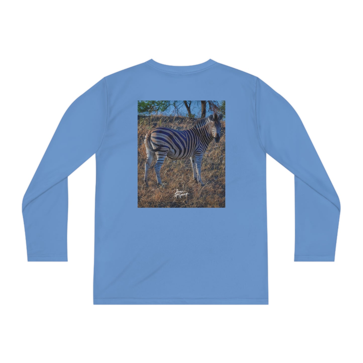 Youth Competitor Long Sleeve Tee with Baby Zebra by Enjoy Nature