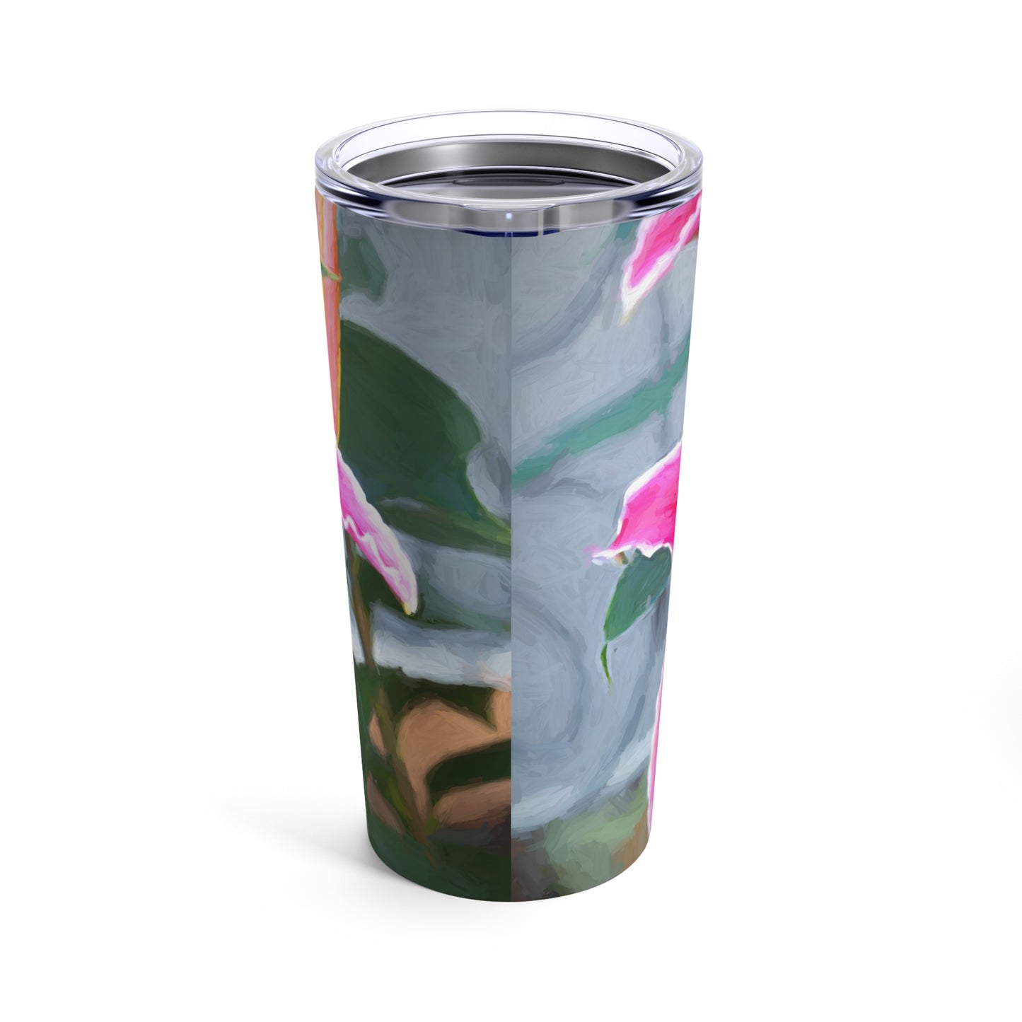 Enjoy Nature Pink Lily 20 oz Travel Tumbler