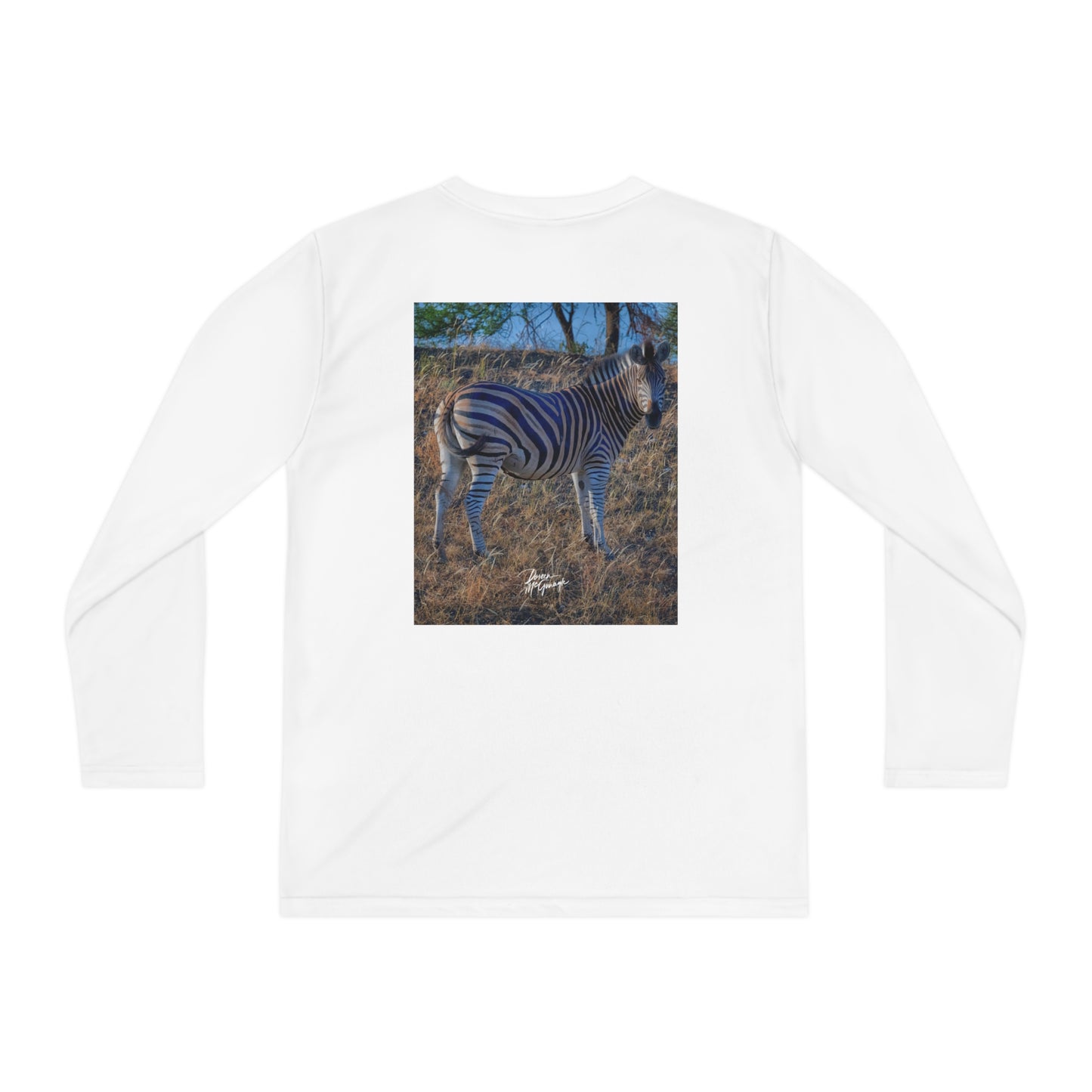 Youth Competitor Long Sleeve Tee with Baby Zebra by Enjoy Nature