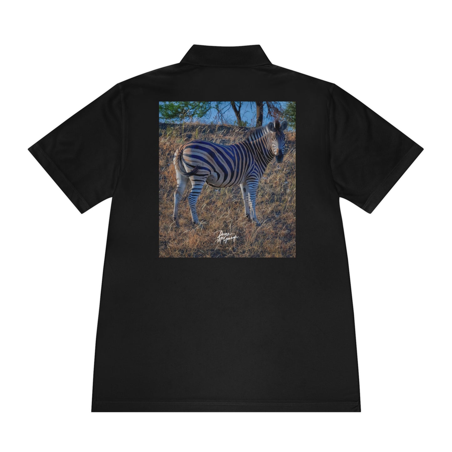 Men's Performance Polo Shirt - Baby Zebra by Enjoy Nature