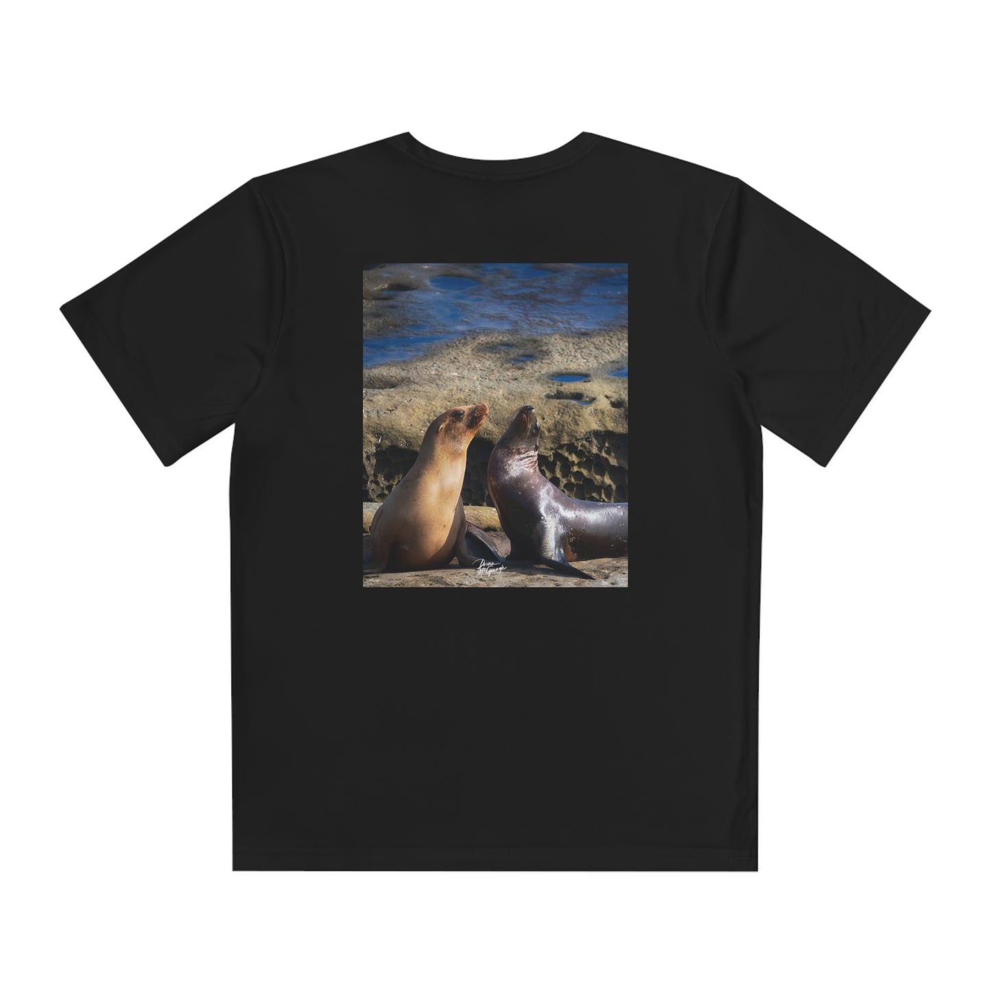 Youth T Shirts, Playful Serenate Sea Lions, performance shirt