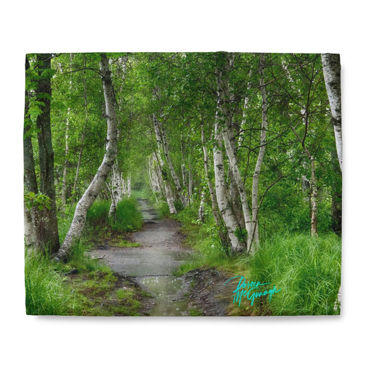 Silver Birch Path, Duvet Cover