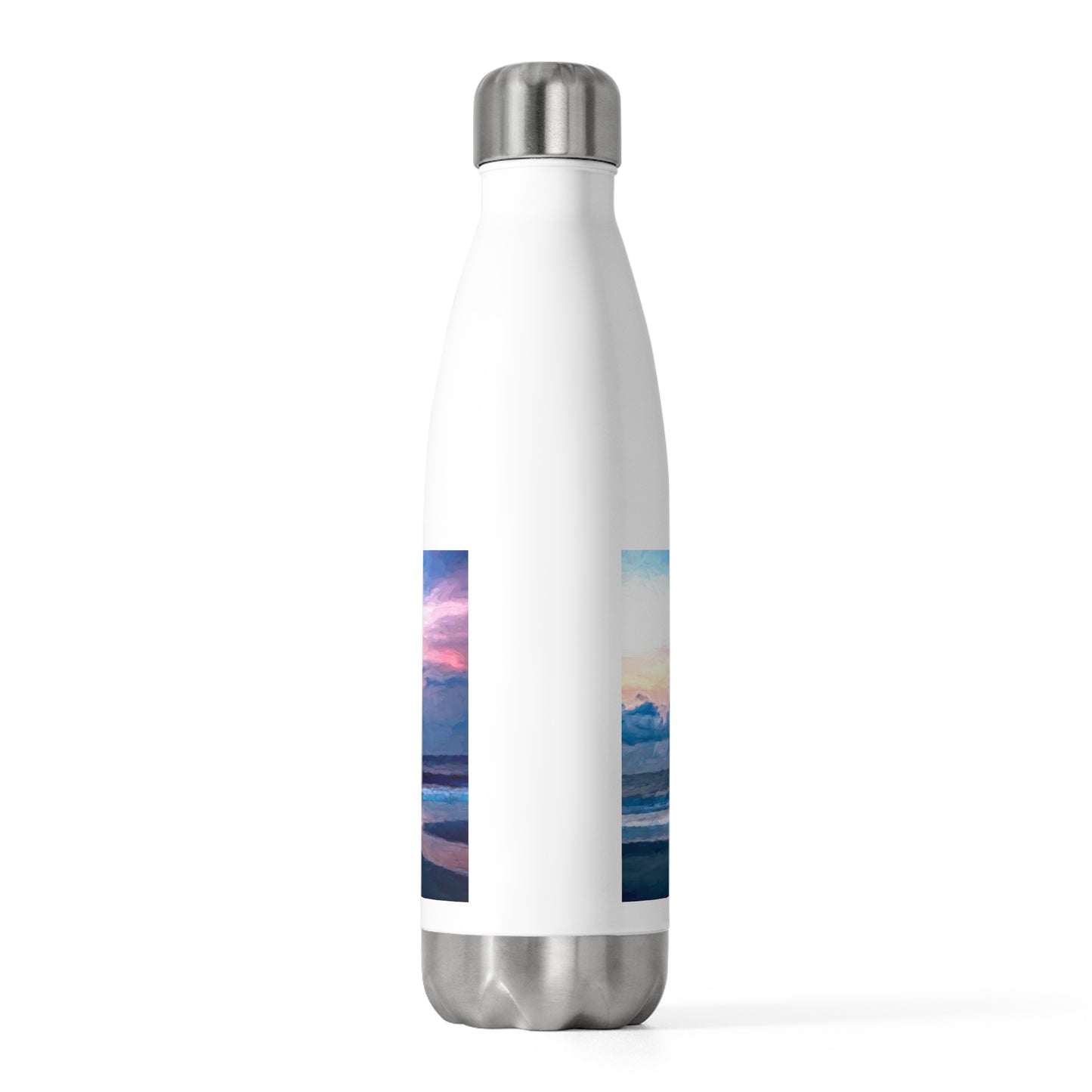 Eco friendly water bottle, Cotton Candy Sunrise on St. Simon Island, 20oz Insulated Bottle