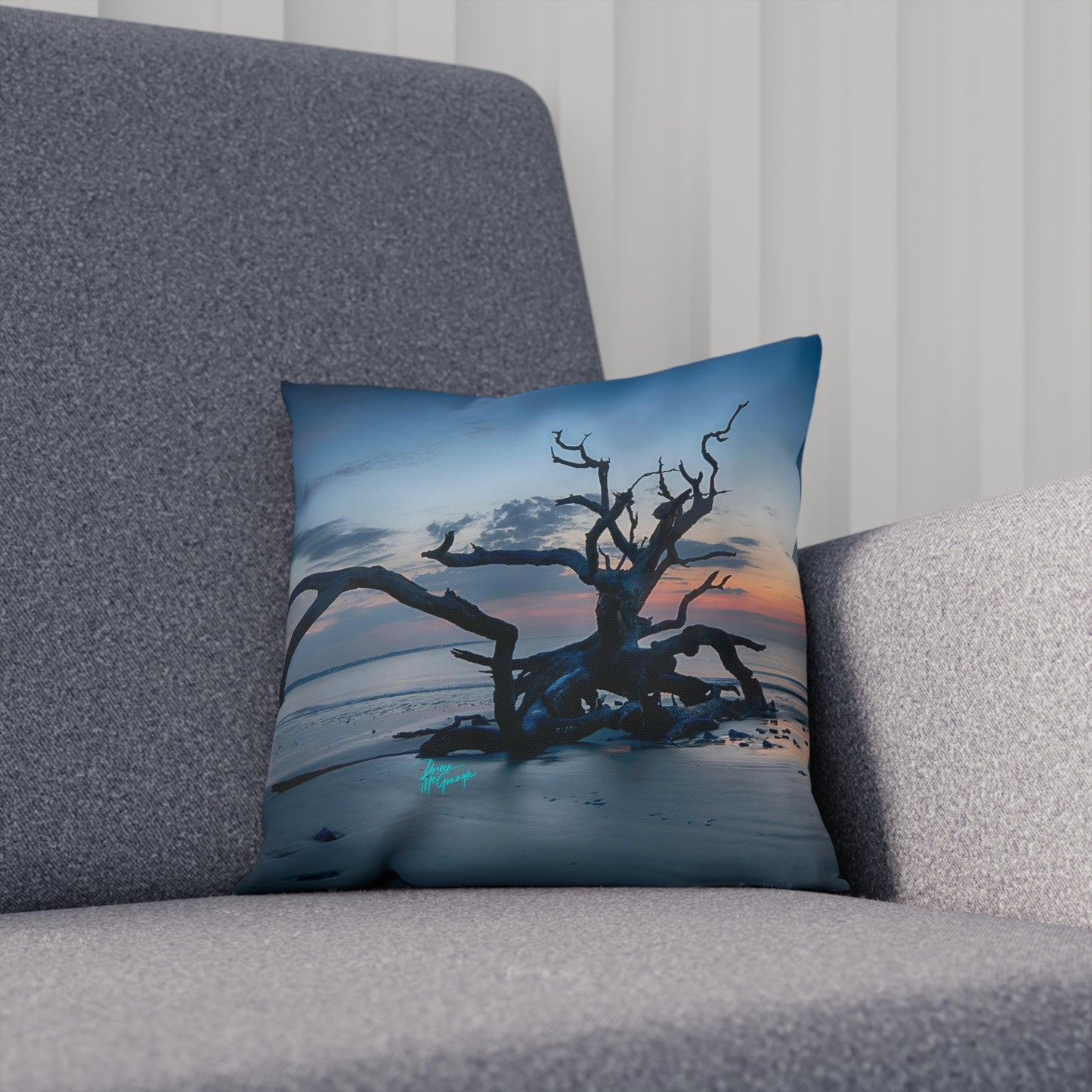 Artistic Accent Pillow, Sunrise on Jekyll Island, Decorative Pillow