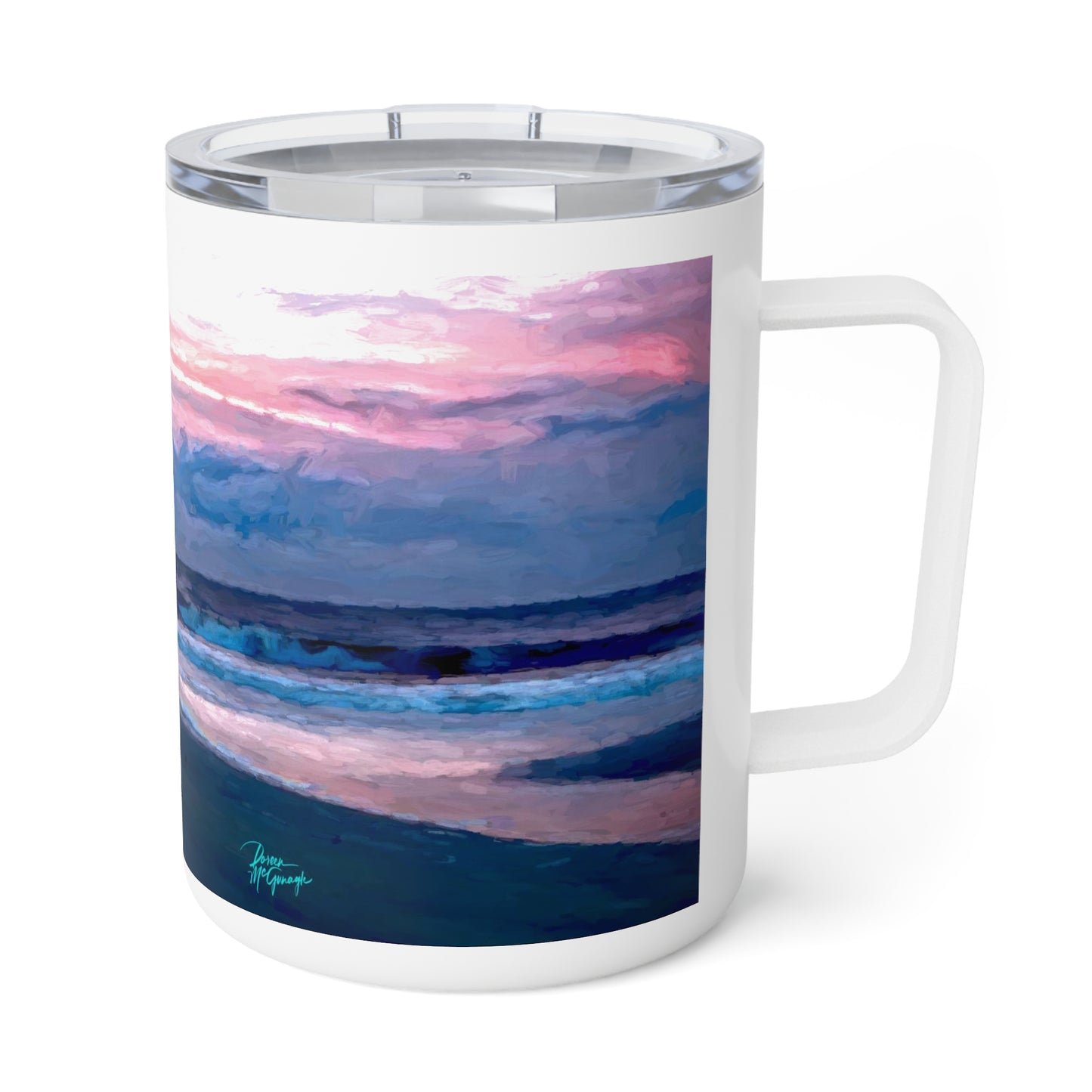 Eco friendly, Cotton Candy Sunrise, 10oz Insulated Travel Mug