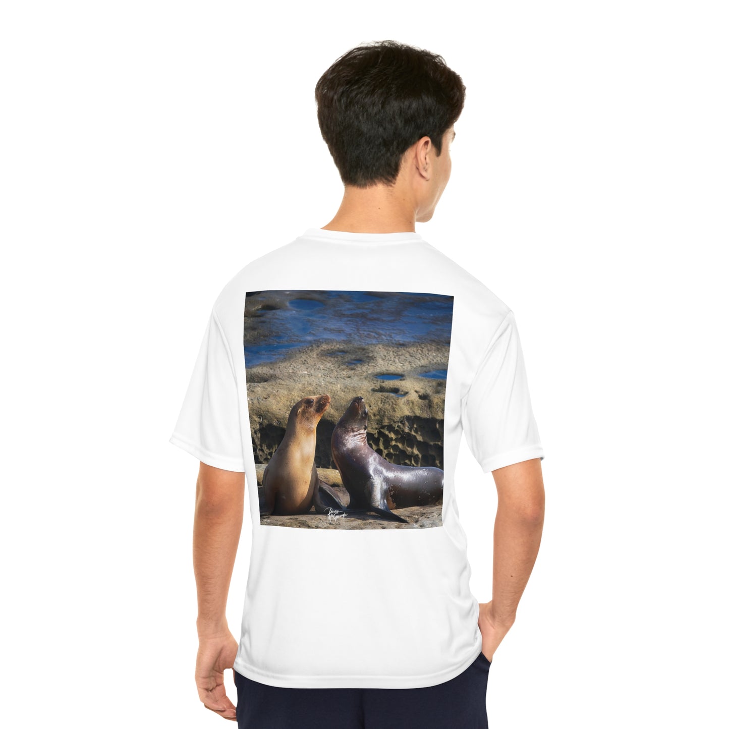 Playful Serenade Sea Lion Men's Performance T-Shirt