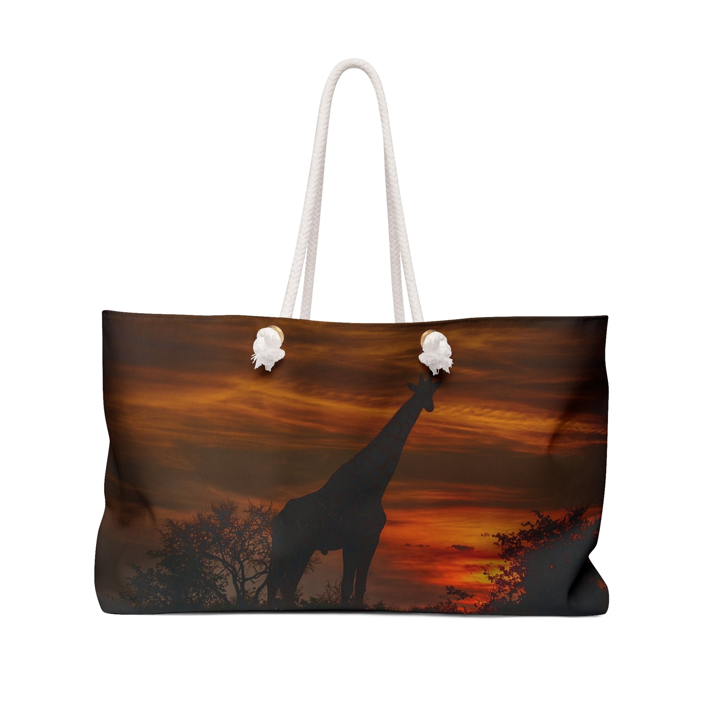 Weekender Tote Bag: Giraffe Silhouette by Enjoy Nature