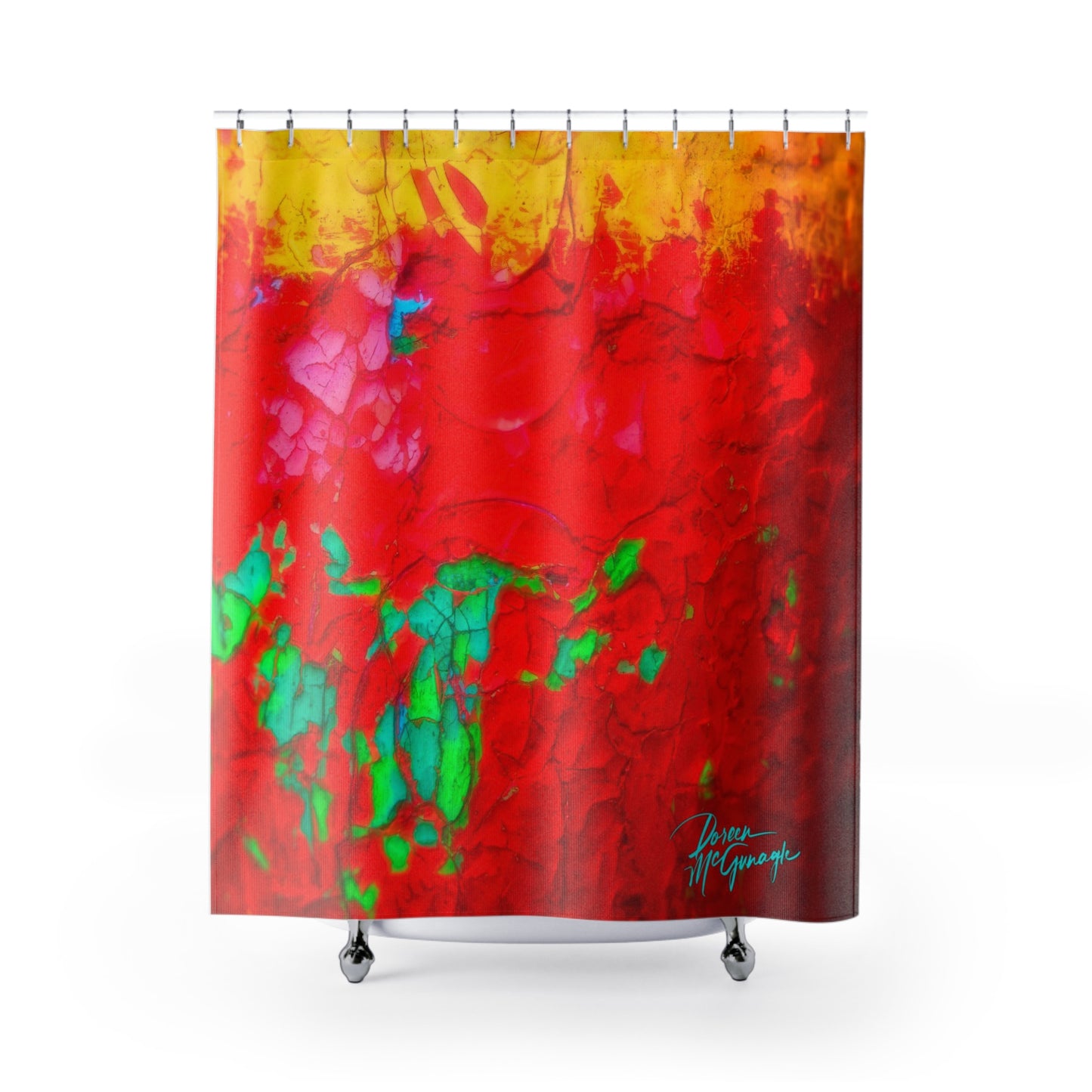 Earthy Shower Curtain, Escape Abstract, Nature Inspired