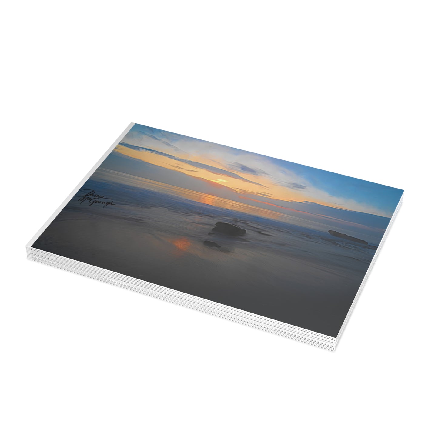 Photo note cards Oceanic Dawn, boxed note cards