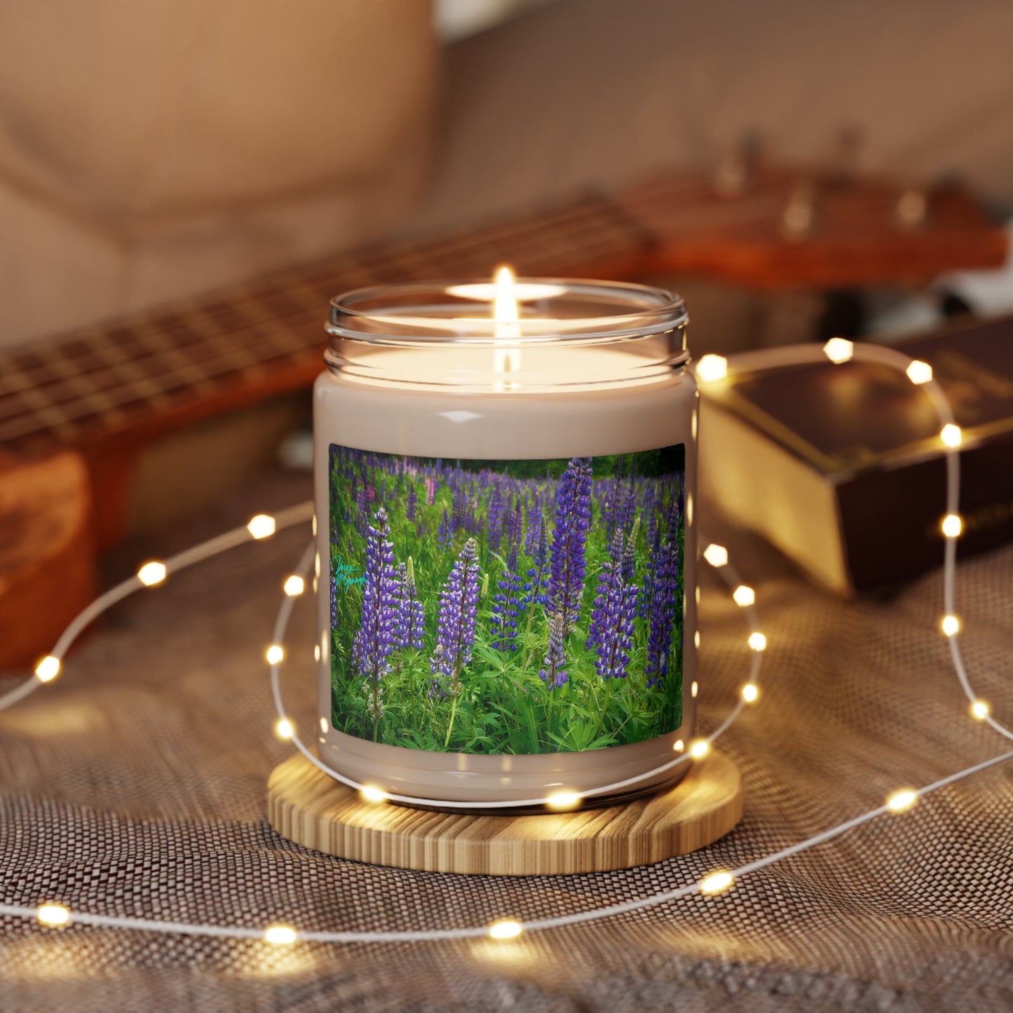 Natural Scented Soy Candles Magic Wild Lupines, 9oz, nature inspired decor