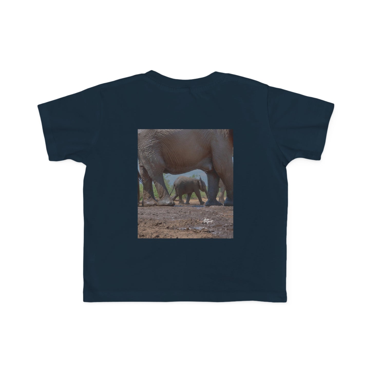 Enjoy Nature Toddler Tee - Elephant Baby with Mom's Protection