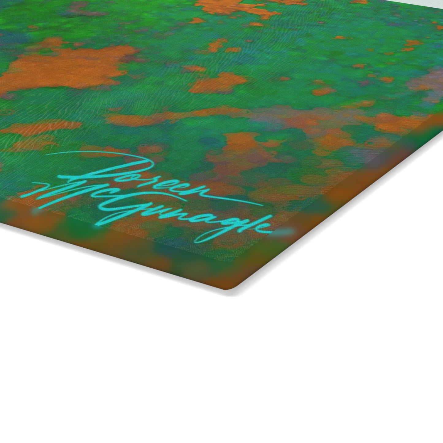 Artistic Imagination Abstract Glass Cutting Board with Nature-Inspired Design