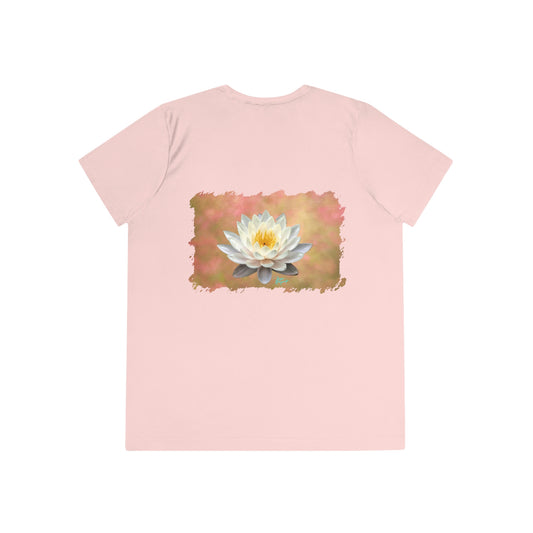 Womens Fitted Tee Shirts White Water Lily, Performance shirt