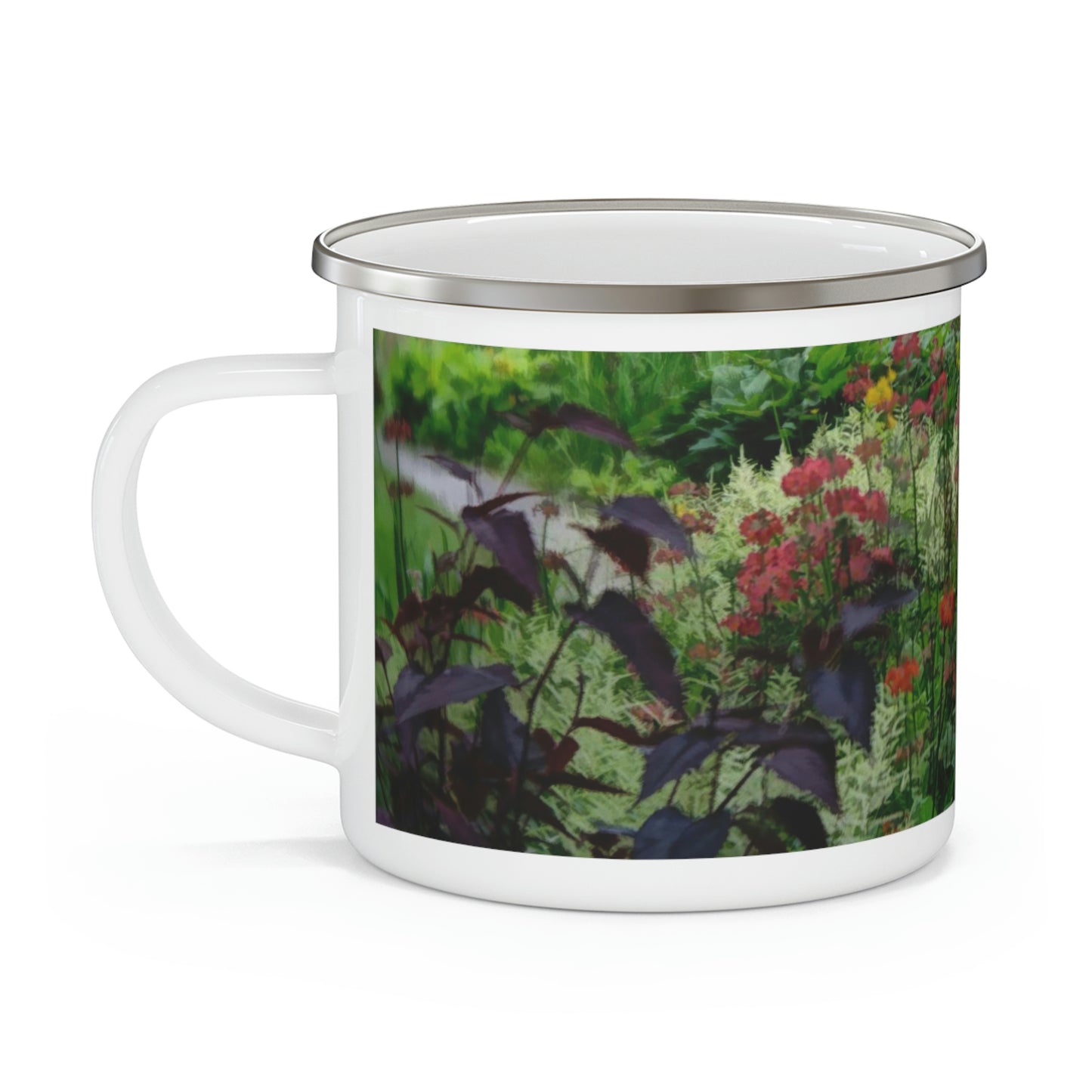 Enamel Camping Mug, Ashford Garden Path 02