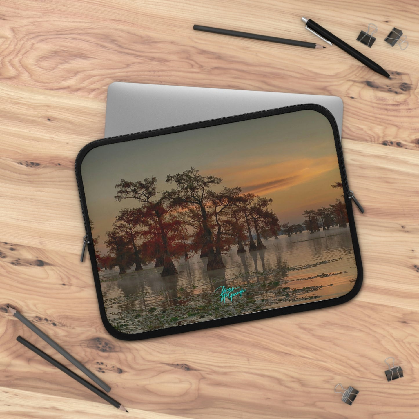 Sunrise on Caddo Lake Laptop Sleeve