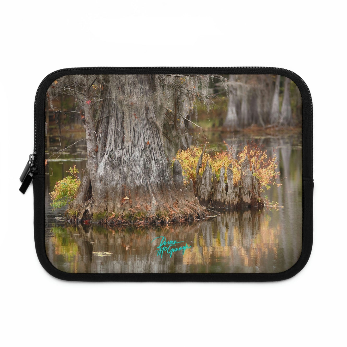 Caddo Lake Cypress Tree with flowers Laptop Sleeve