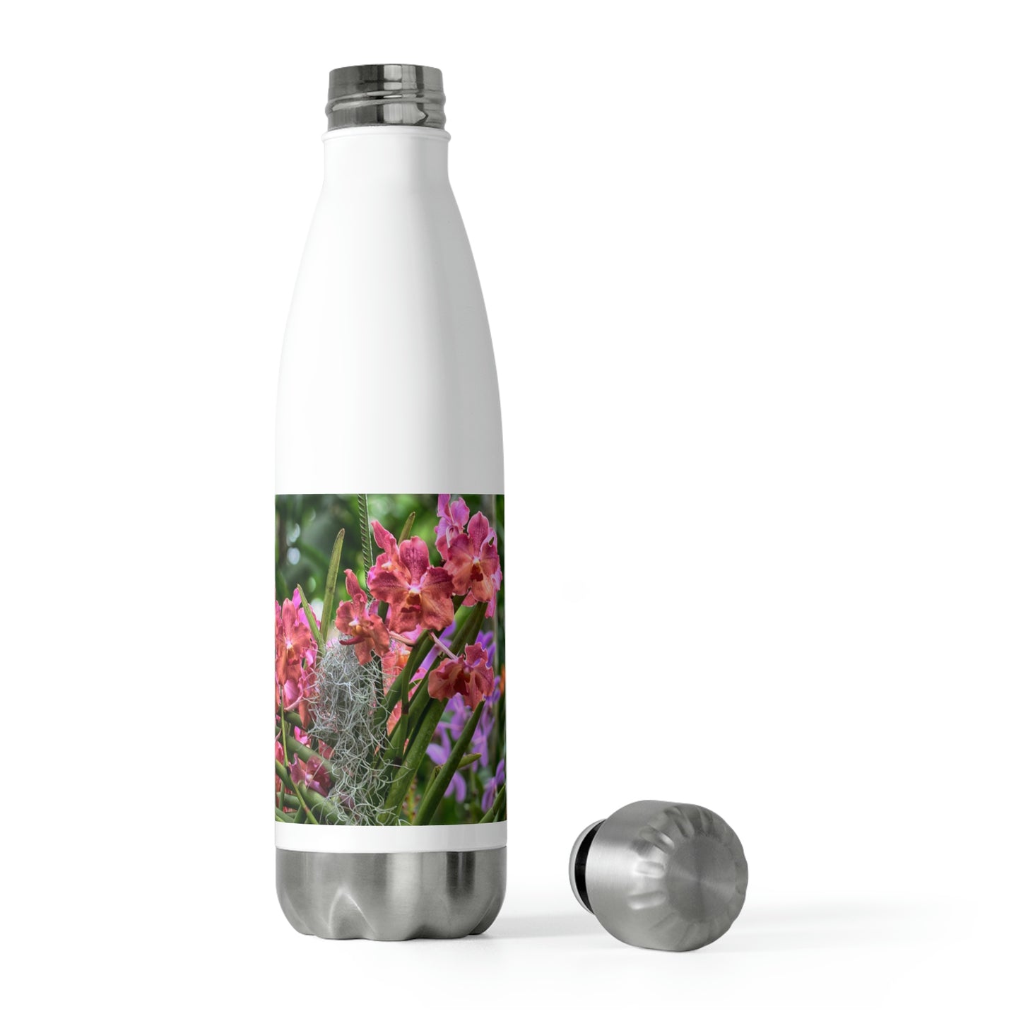 Eco friendly water bottle Pink Vanda Orchid 01, 20oz insulated water bottle