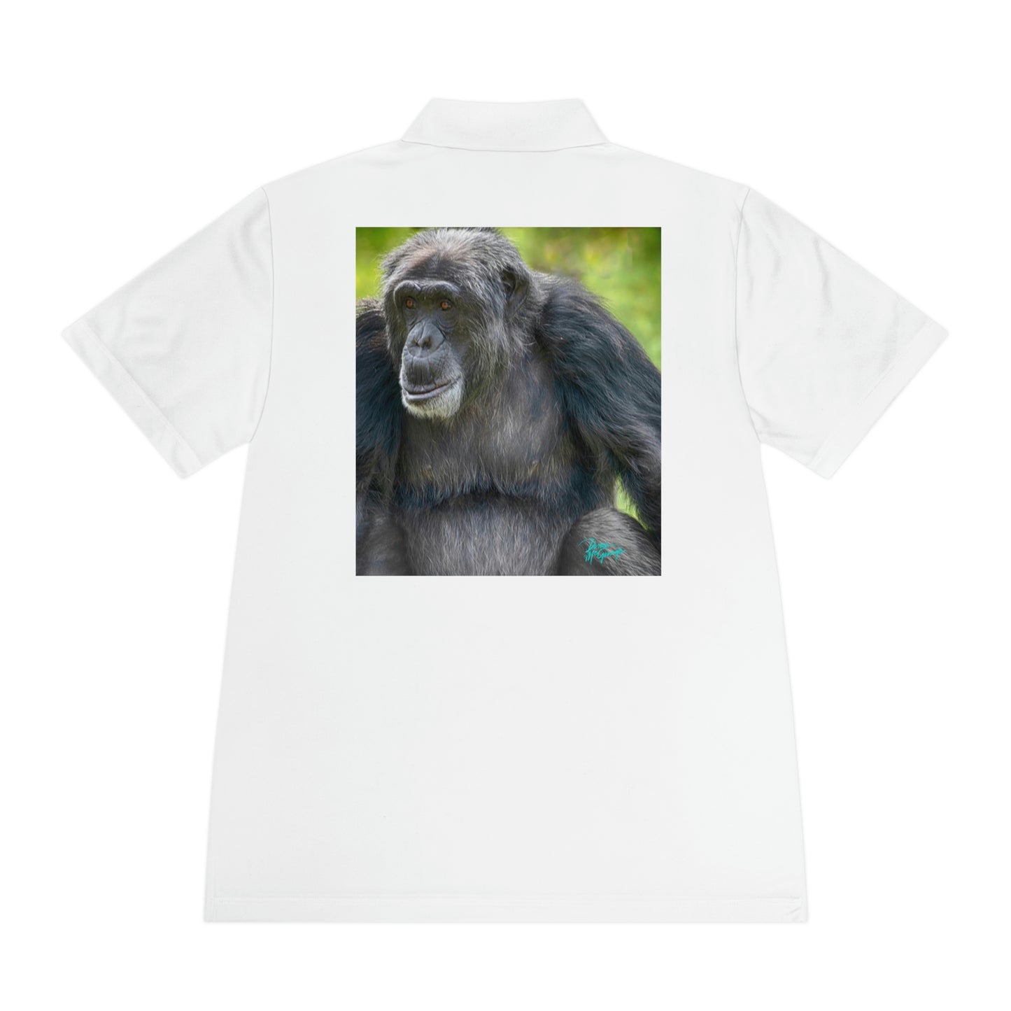 Mens polo shirts Chimpanzee 07, performance shirt, plus sizes