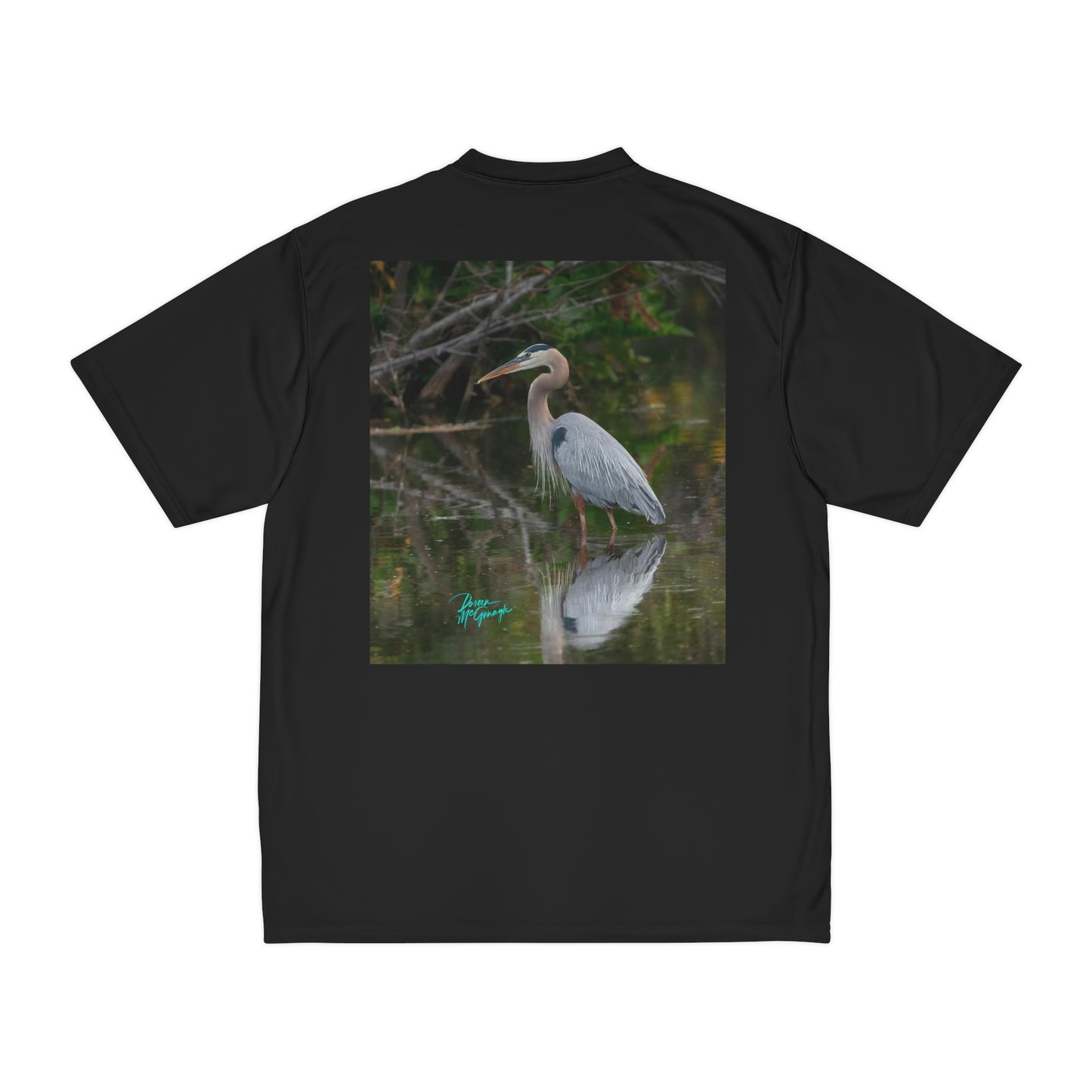 Mens t shirts Geat Blue Heron, performance shirt