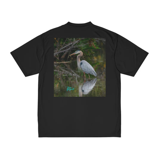 Mens t shirts Geat Blue Heron, performance shirt