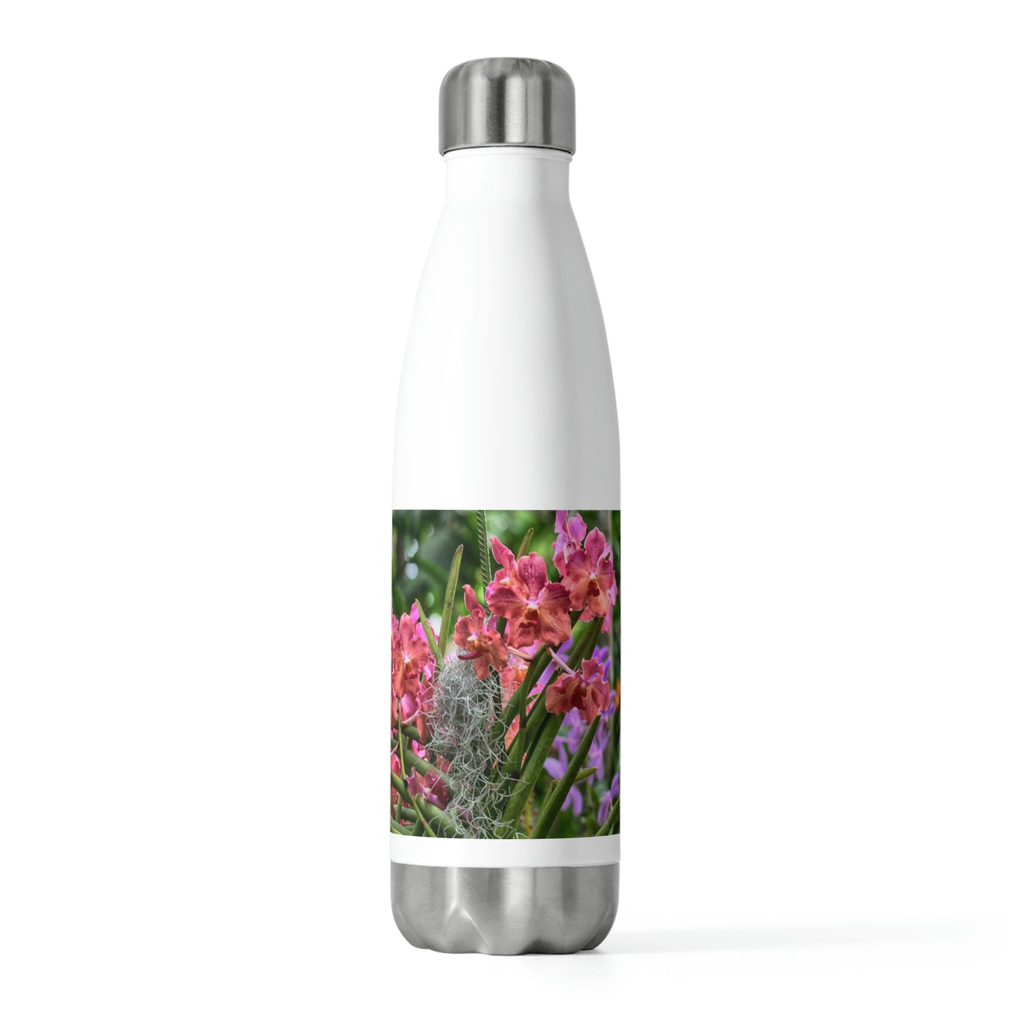 Eco friendly water bottle Pink Vanda Orchid 01, 20oz insulated water bottle