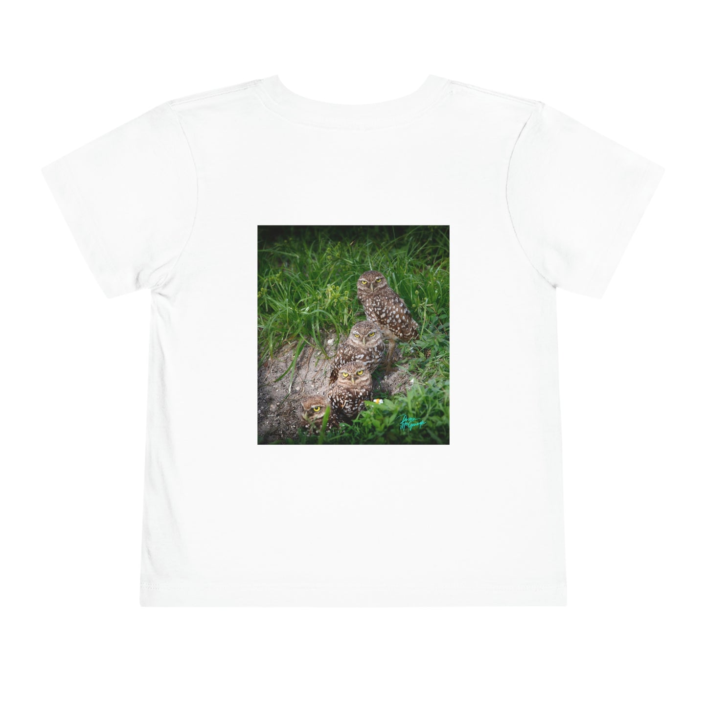 Toddler T shirts Burrowing Owl Family, t shirts for kids, inspired by nature