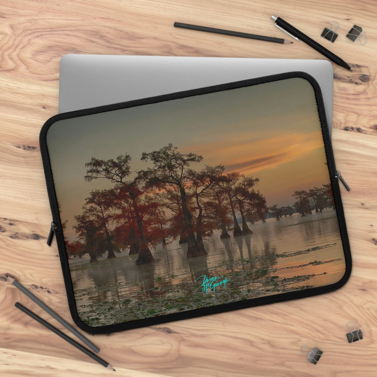 Sunrise on Caddo Lake Laptop Sleeve