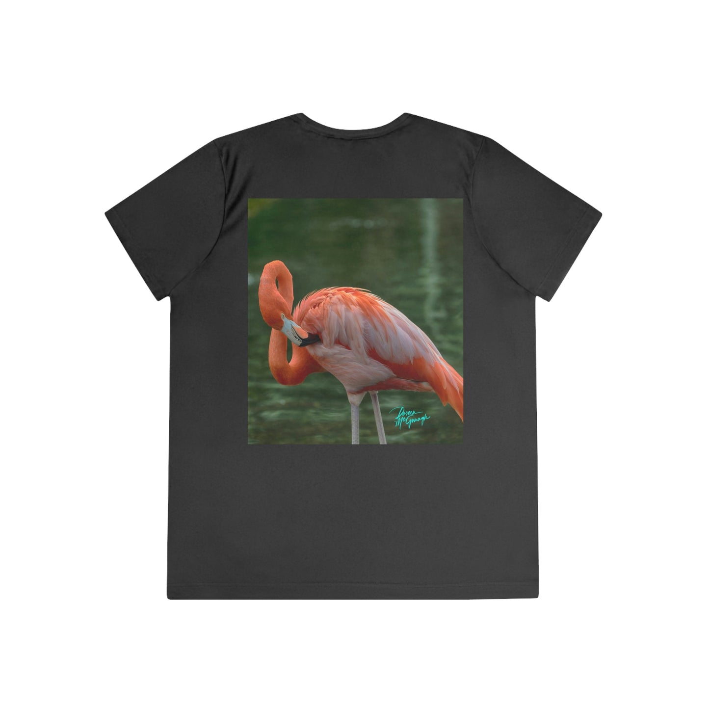 Womens Fitted Tee Shirts Flamingo Bird 17, Performance shirt