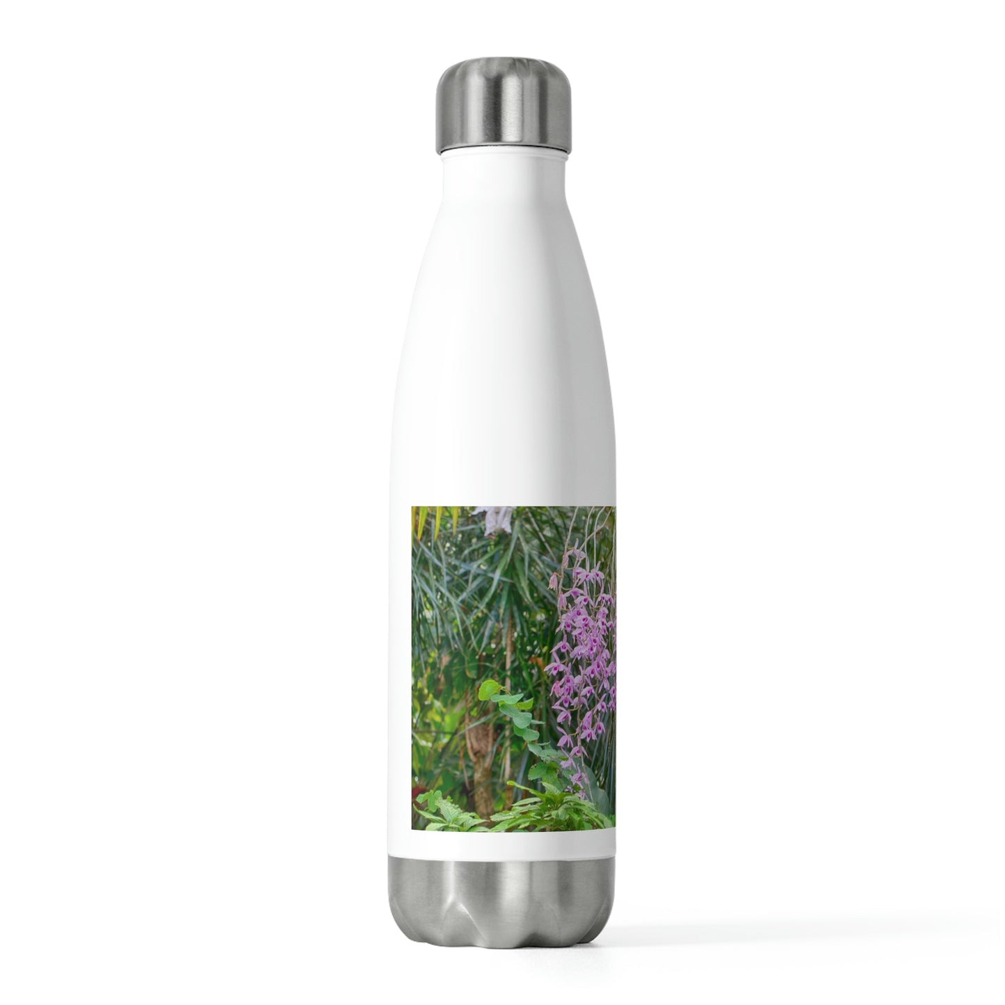 Eco friendly water bottle Purple Dendrobium Orchid 02, 20oz insulated water bottle