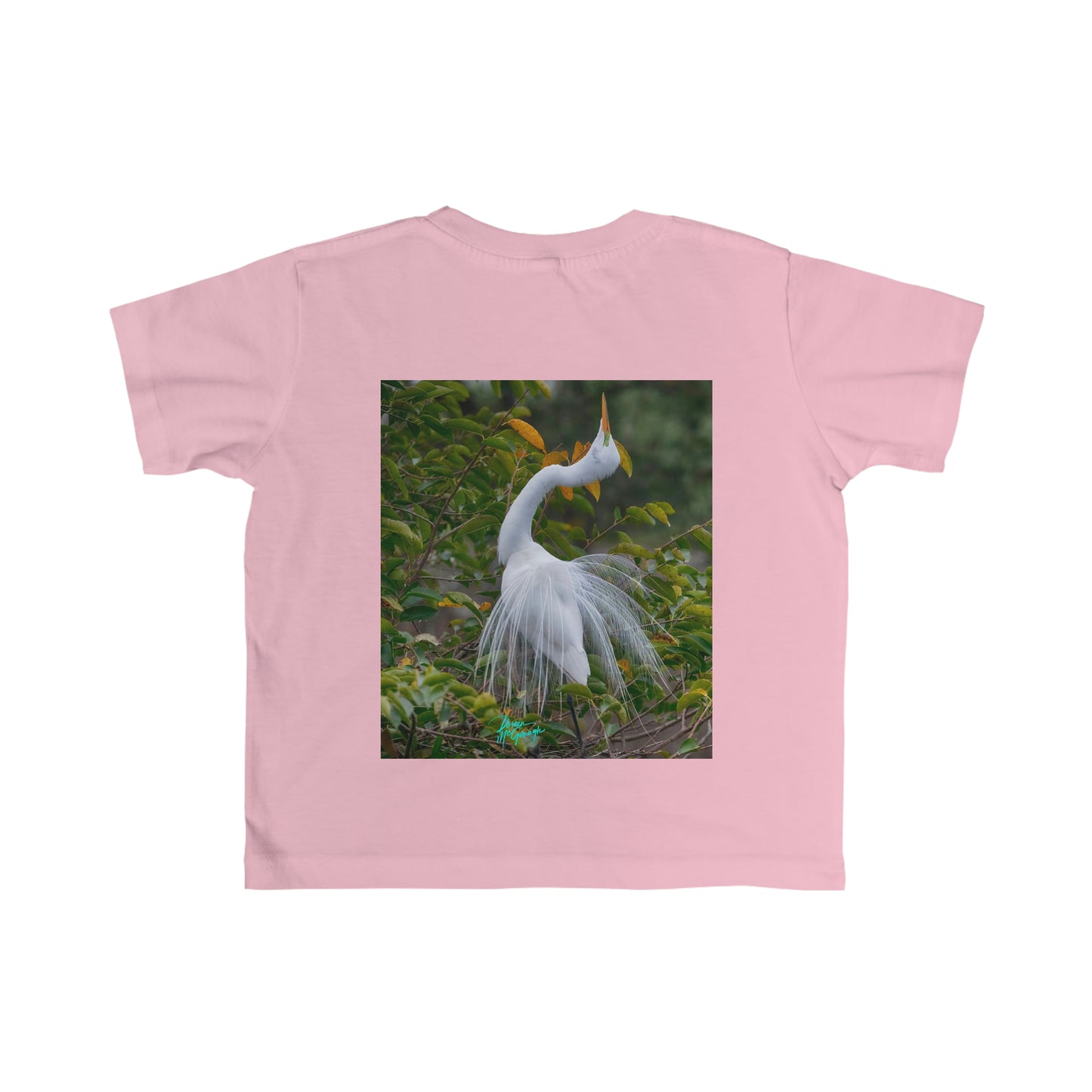 Infant Great White Heron Breeding Plumage Tee, t shirts for kids, inspired by nature