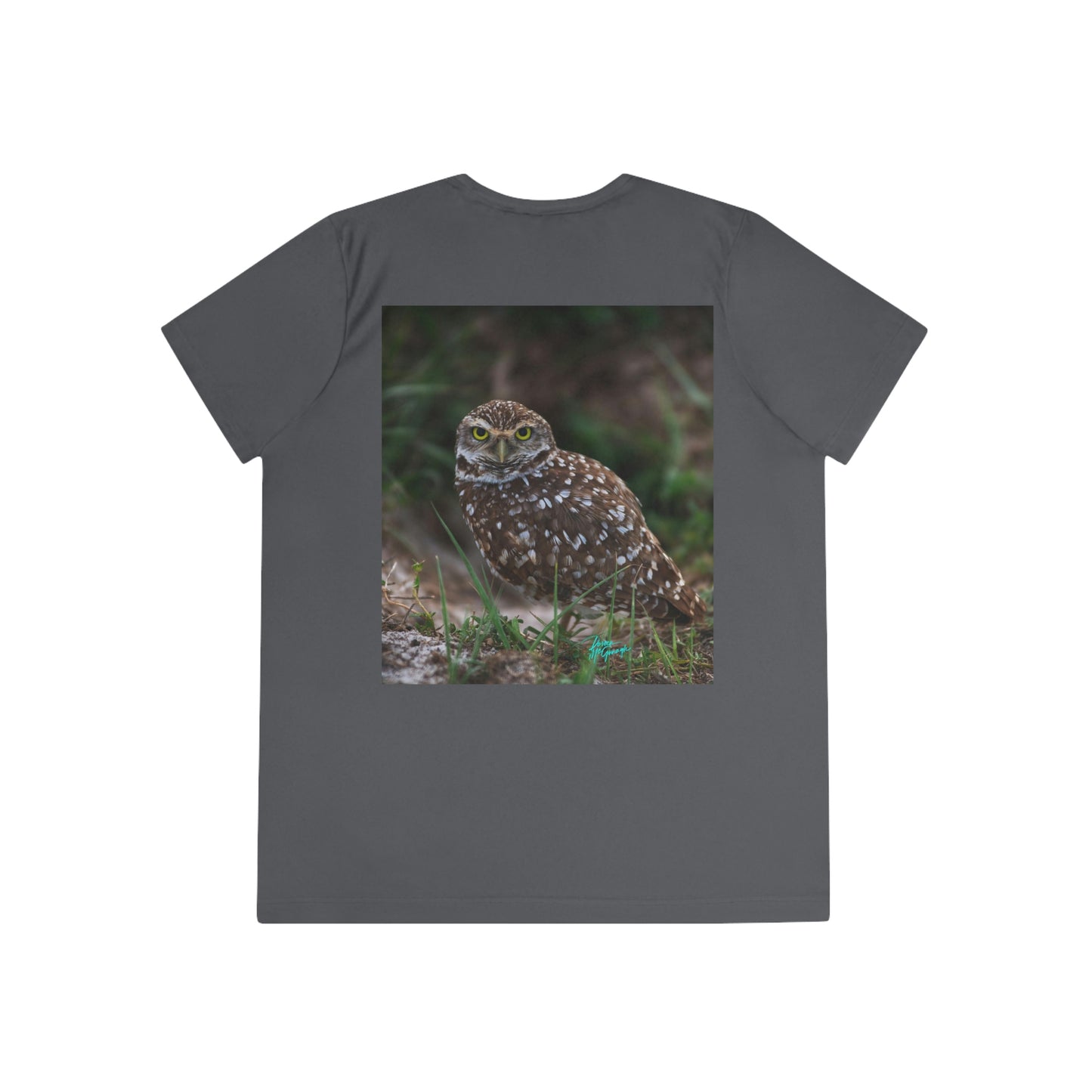 Womens Fitted Tee Shirts Burrowing Owl, Performance shirt