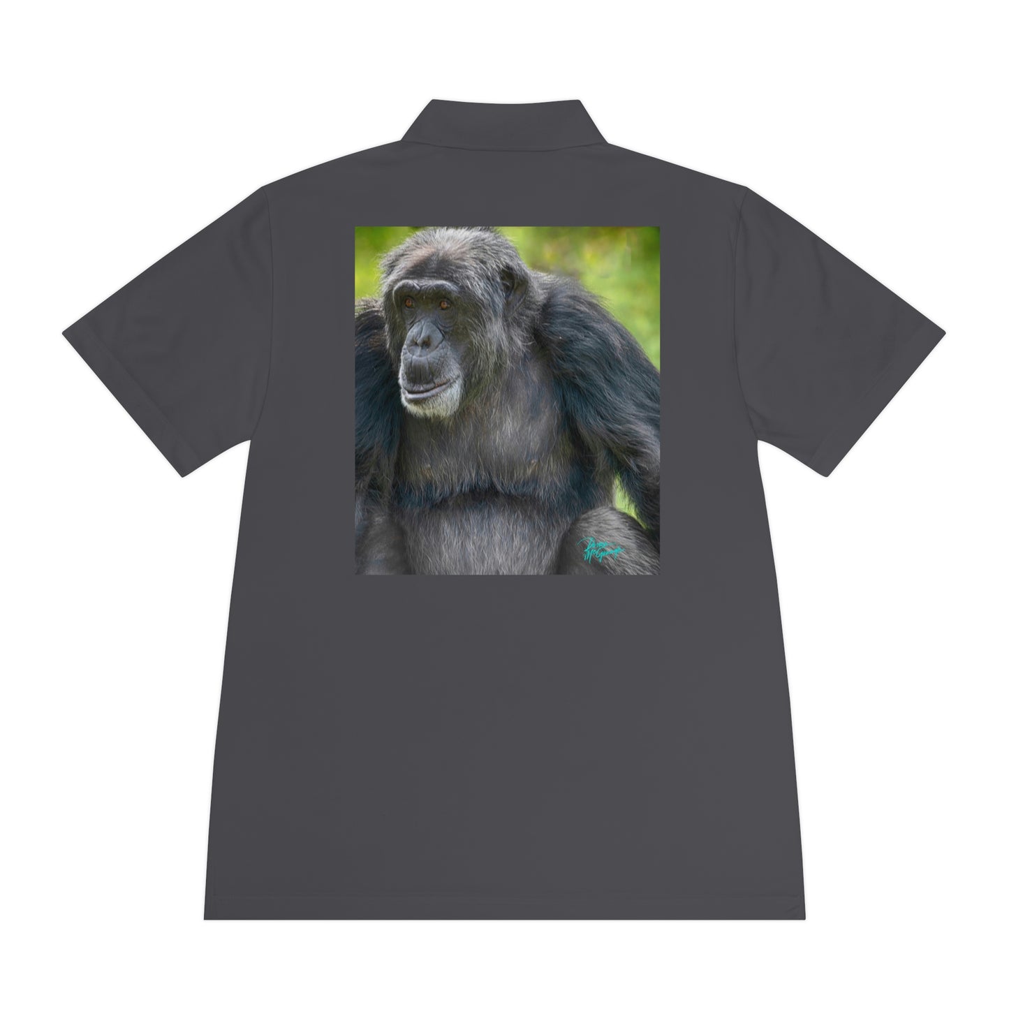 Mens polo shirts Chimpanzee 07, performance shirt, plus sizes