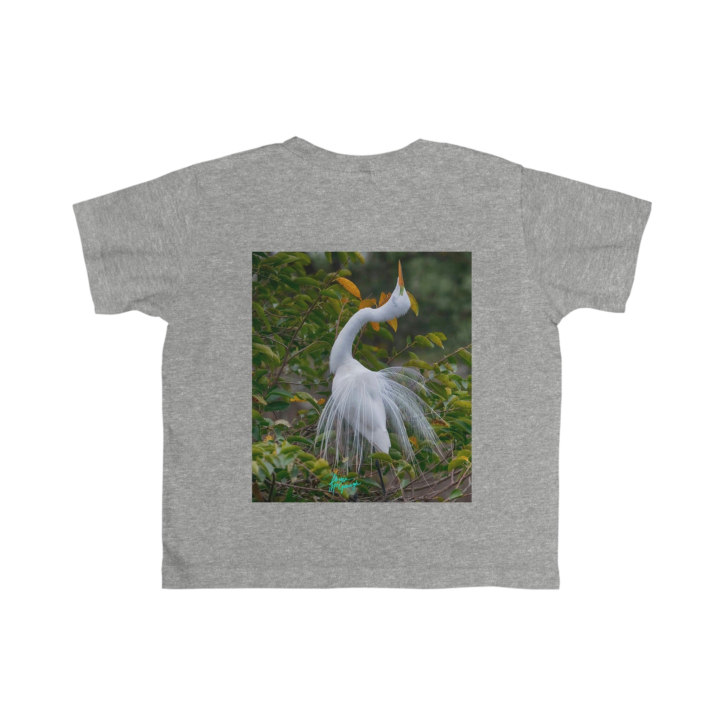 Infant Great White Heron Breeding Plumage Tee, t shirts for kids, inspired by nature