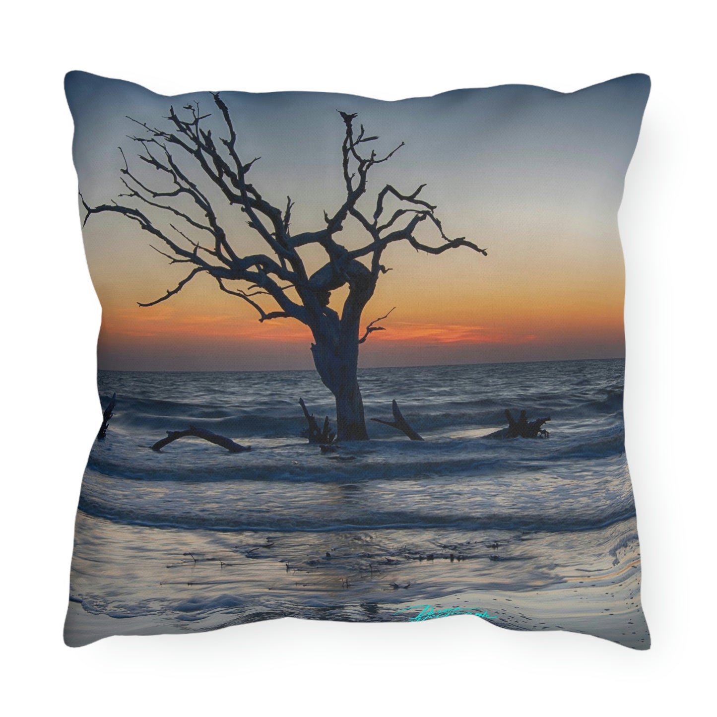 Artistic Accent Outdoor Pillow Sunrise on Jekyll Island