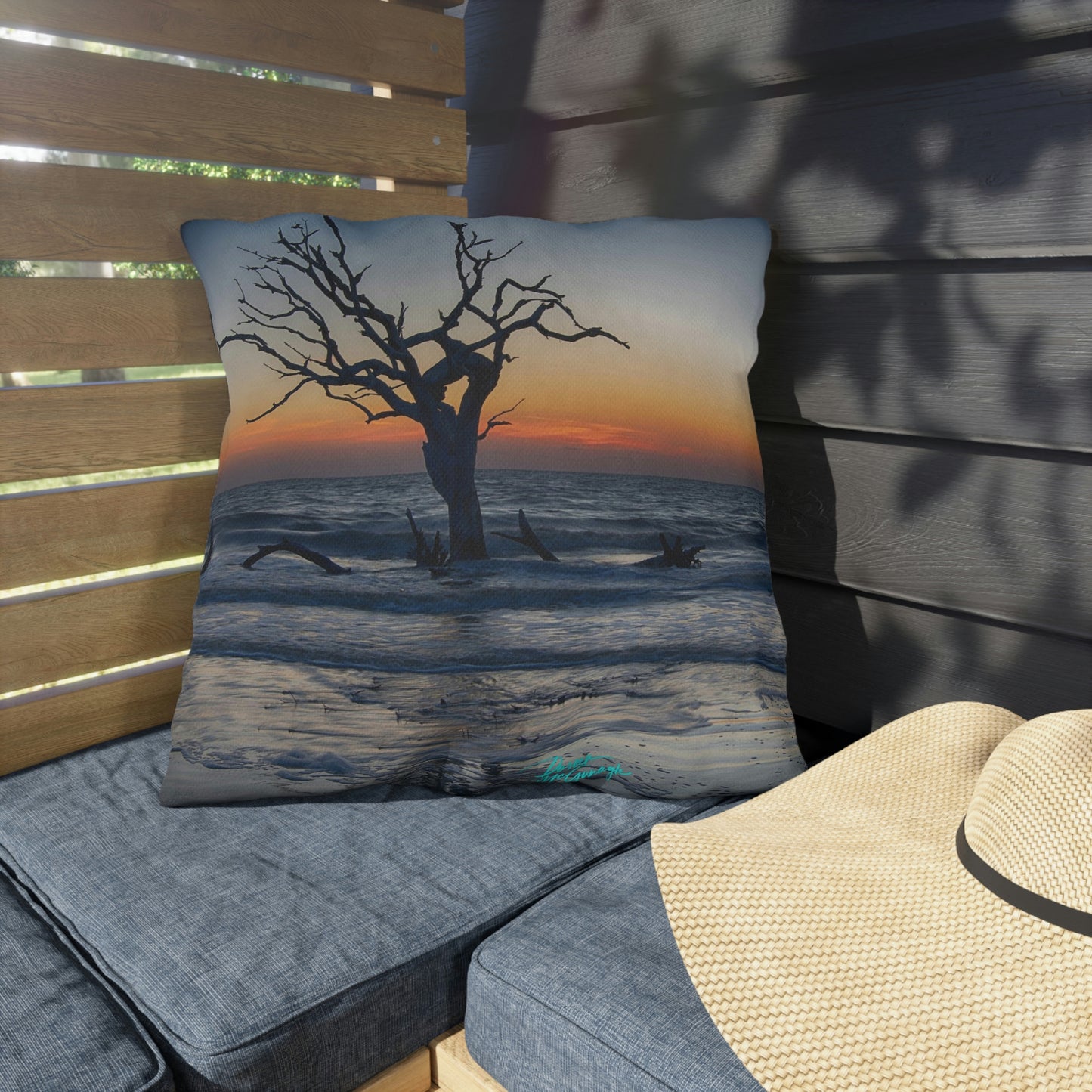 Artistic Accent Outdoor Pillow Sunrise on Jekyll Island